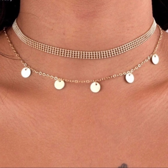 5 for $25 Two Layer Medallion Necklace - Picture 5 of 6